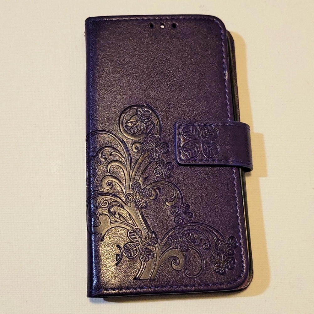 HTC 10 phone case wallet style purple New